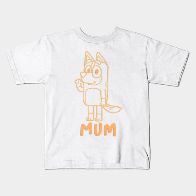 Mum Chilli Neon effect Kids T-Shirt by Face Slappers